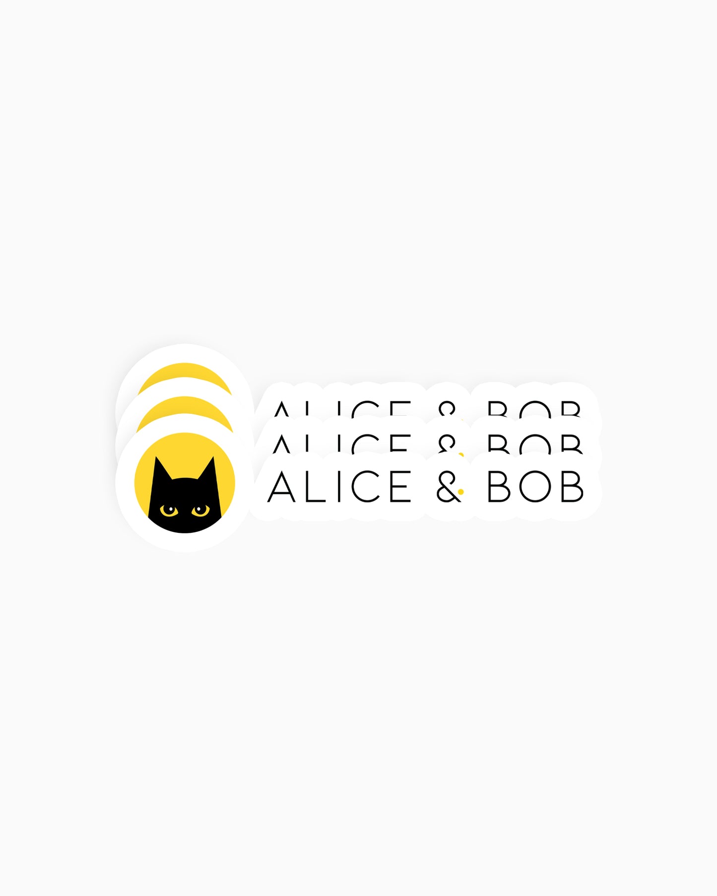 Alice & Bob Stickers (10x)
